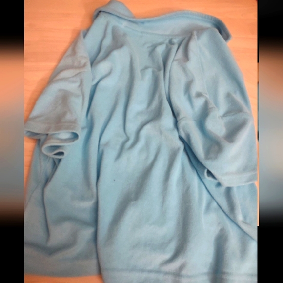 Juicy Couture Blue Terrycloth Polo Women's T Shirt Y2K Bling 2000s - Picture 5 of 5